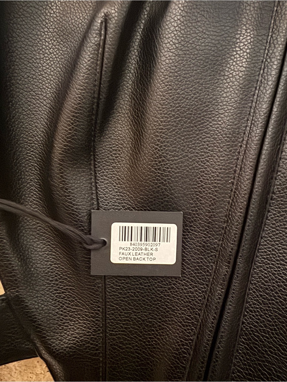 KHY Black Faux Leather Harness Zip Up Vest - Picture 3 of 4